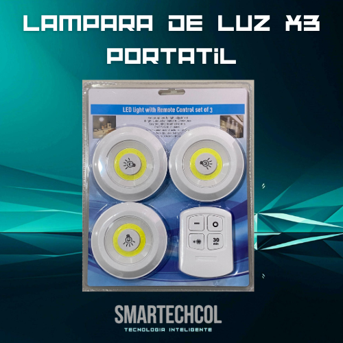 Lampara Luz Led X3 Portatil Inalambrica